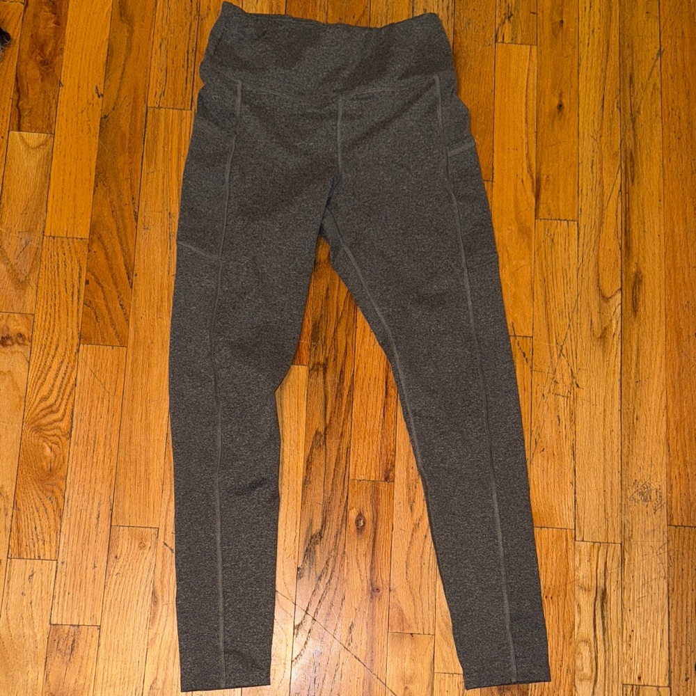 Gray High-Waisted Leggings
